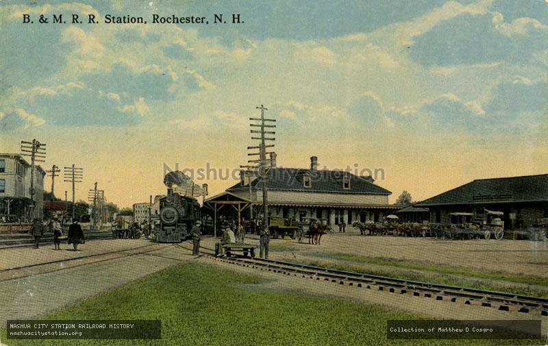 Postcard: Boston & Maine Railroad Station, Rochester, N.H.